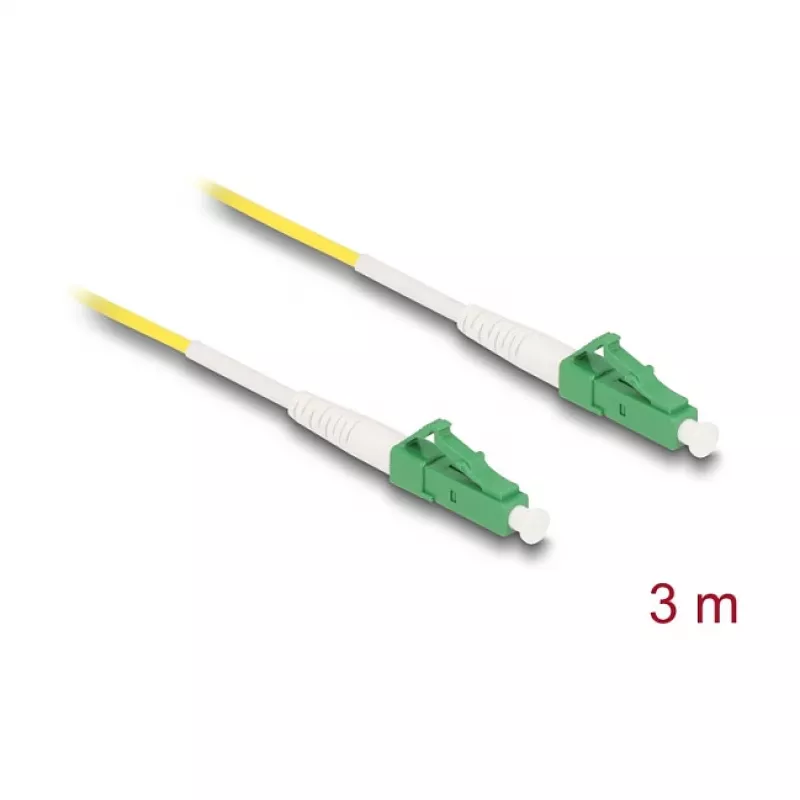 DeLOCK InfiniBand/Glasfaserkabel 3 m LC LC/APC Gelb 9 µm