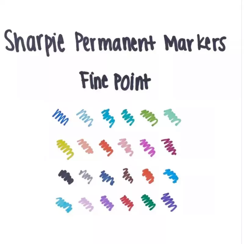 Sharpie Fine Point Permanentmarker, schwarz, 12 Stück
