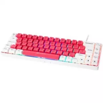 GAMIAC TKL69G SF Gaming Tastatur, Kailh Rot - Weiß/Rot