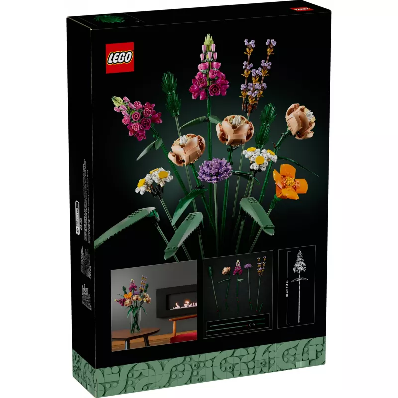 LEGO 10280 Icons Blumenstrauß Künstliche Blumen Set für Erwachsene Dekorative Wohnaccessoires Geschenkidee für Frauen Männer Sie & Ihn Ehefrau oder Ehemann