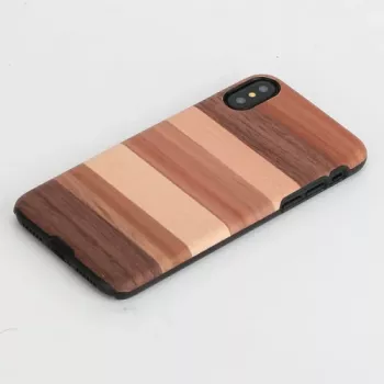 Smartphone-Hülle man and wood für iPhone X/XS — schwarze Schutzhülle
