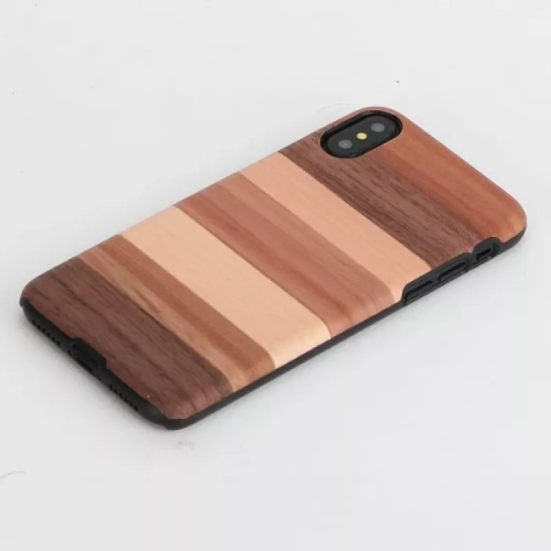 Smartphone-Hülle man and wood für iPhone X/XS — schwarze Schutzhülle