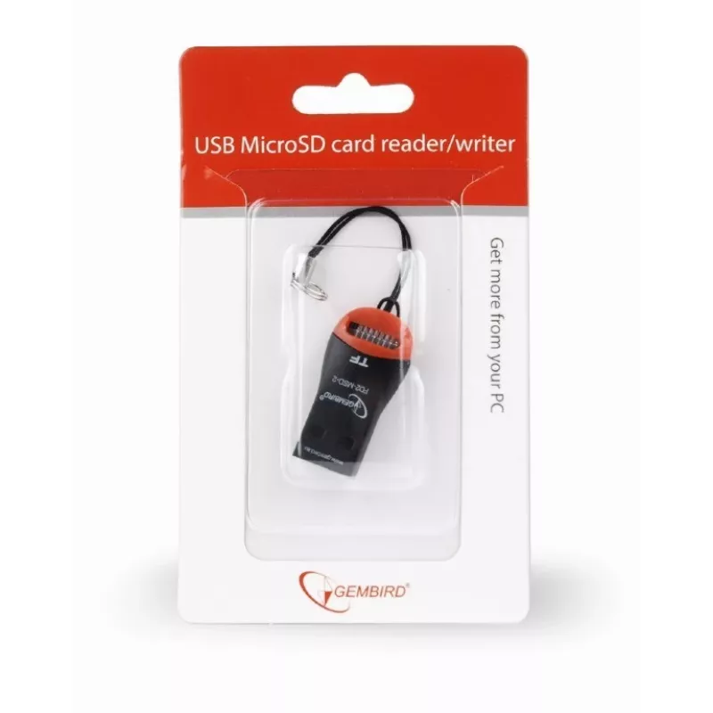 Kartenleser Gembird FD2-MSD-3 USB 2.0 Schwarz Rot