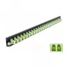 DeLOCK 19 Zoll Spleißbox-Frontplatte 43362 24 Port LC Duplex limegreen