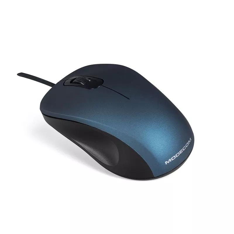 ModeCom MC-M10S - Maus - Optisch - 3 Tasten - Kabelgebunden - USB - Blau