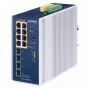 Managed Switch PLANET IP30 8-Port L2/L4 Gigabit Ethernet Aluminium Blau