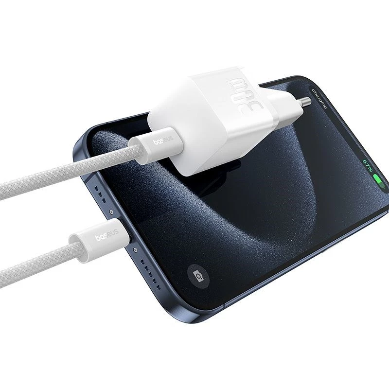 Baseus P10110902213-01 USB-C GaN5 mini 30W Netzladegerät Weiß