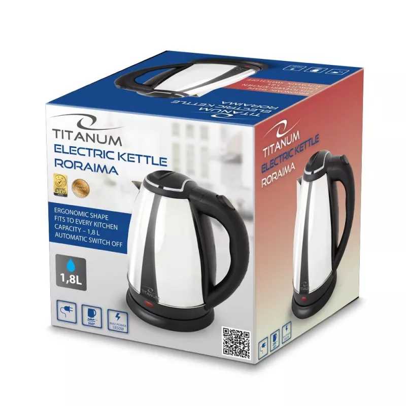 Titanum TKK102S Elektrischer Wasserkocher 1,8 L 1800 W Silber