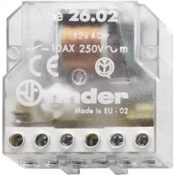 FINDER Stromstoßschalter 230V AC 26.02.8.230.0000 Serie 26 für Unterputzdose 2 Kontakte 10A 26.02.8.230.0000 (260282300000)
