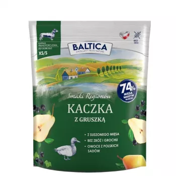 Nassfutter für Hunde Baltica Ente mit Birne XS/S 1 kg — Alleinfuttermittel für kleine ausgewachsene Hunde