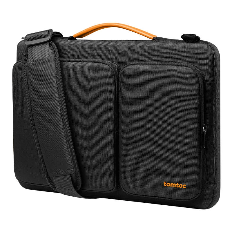 Laptop-Aktentasche Tomtoc Defender-A42 von Tomtoc (schwarz) – kompakte Schutzhülle für Notebooks