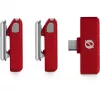 Funkmikrofon Rode Wireless Micro — kompakter Clip-On-Sender und -Empfänger, rot