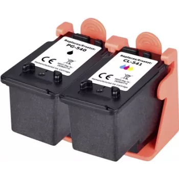Renkforce Tinten-Kombipack ersetzt Canon PG-540 + CL-541 (5225B006) kompatibel Kombipack Schwarz, Cyan, Magenta, Gelb RF-I-C-PG540CL540BCMY2PK RF-5628790 (RF-5628790)