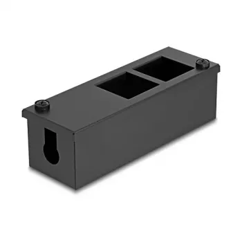Verteilerdose DeLOCK Easy 45 Modulträger für Tisch- oder Wandmontage, Metall, schwarz — 4×22,5×45 mm oder 2×45×45 mm