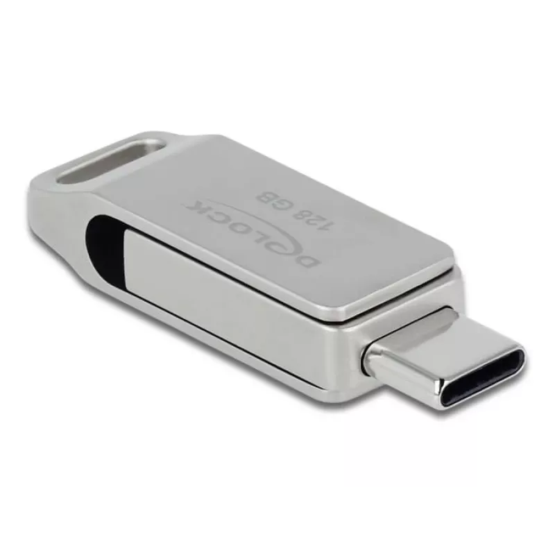 USB-Flash-Laufwerk DeLOCK 128 GB USB-C Typ-A Drehgelenk-Modell