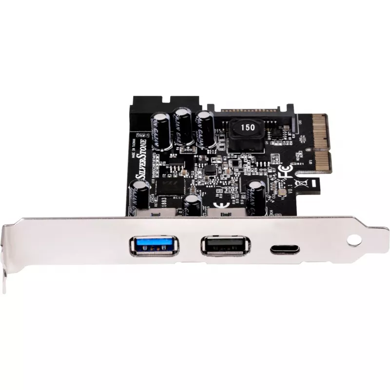 SilverStone ECU05 - USB-Adapter - PCIe 2.0 x2 Low Profile - USB 3.1 Typ C x 1 + USB3.0 x 2 + USB3.0 (intern) x 2 (SST-ECU05)