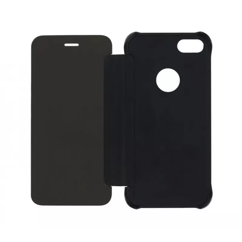 Handy-Brieftaschenhülle Tellur für iPhone 8 — Kunstleder, schwarz, mit Spiegel