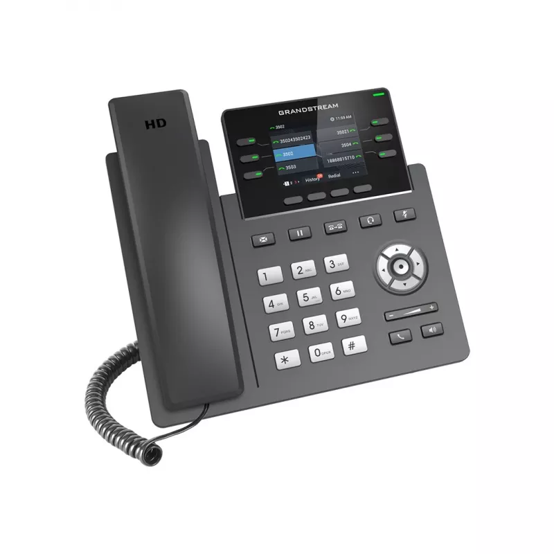IP-Telefon Grandstream GRP2613W Schwarz 4 Leitungen TFT 2,4 Zoll