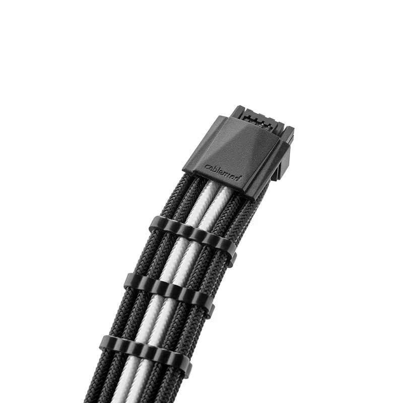 CableMod C-Series PRO ModMesh Sleeved 12VHPWR StealthSense - Stromkabel-Set - Schwarz/Weiß (CM-PCSR-16P3-N60KKW-5PK-R)