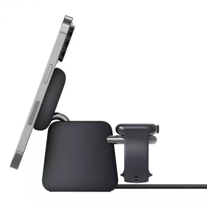Kabelloses Ladegerät Belkin WIZ027VFH36 2‑in‑1 magnetisch Qi2 15W für iPhone und Apple Watch
