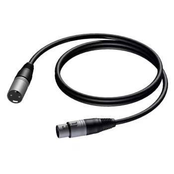 Audiokabel PROCAB CAB901 5m XLR Stecker auf Buchse Schwarz