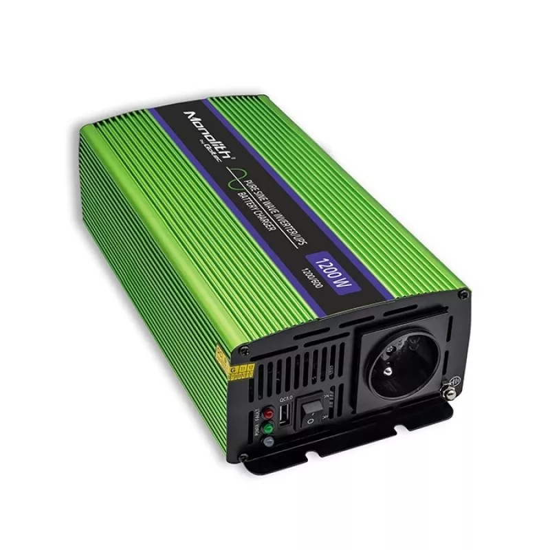 Auto-Wechselrichter Qoltec Monolith 1200 W Grün 12 V