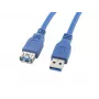 Verlängerungskabel USB 3.0 AM-AF blau 3M