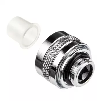 Fitting Alphacool 17470 – Messing-Chrom-PC-Wasserkühlungsfitting, Höhe 20 mm, Gewicht 23 g