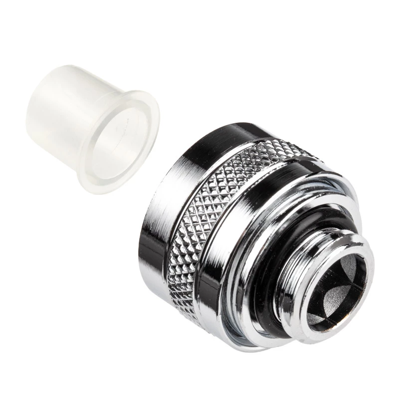 Fitting Alphacool 17470 – Messing-Chrom-PC-Wasserkühlungsfitting, Höhe 20 mm, Gewicht 23 g
