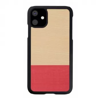 Smartphone-Hülle man and wood für iPhone 11 — Schwarz, asymmetrisches Design