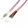 Logilink - Patchkabel - LC Multimode (M) auf ST Multimode (M) - 3 m - Lichtwellenleiter - 50/125 Mikrometer - OM4 - Halogenfrei - Heideviolett (FP4LT03)