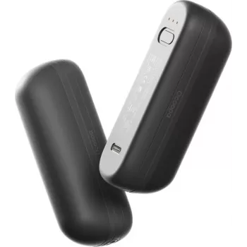 Wiederaufladbarer Handwärmer Ocoopa UT2s Mini — 2600 mAh tragbarer Taschenwärmer, Aluminium, schwarz
