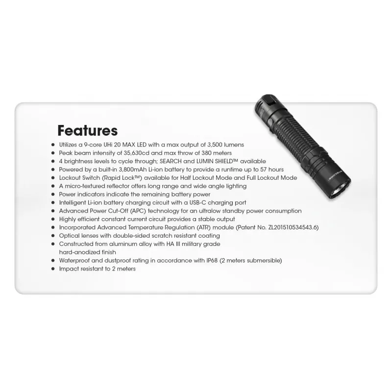 Taschenlampe Nitecore EDC31 kompakte Taschenleuchte, bis zu 1800 Lumen, Everyday Carry