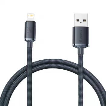 Baseus Crystal Shine Kabel USB auf Lightning, 2,4 A, 1,2 m (schwarz)