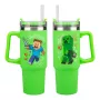 Paladone Minecraft Green 900ml Isolierbecher mit Strohhalm