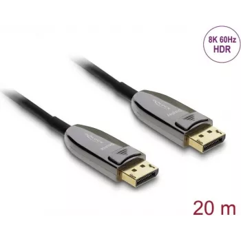 DELOCK Aktives optisches Kabel DisplayPort 2.1 8K 60Hz 40Gbps, 20 m