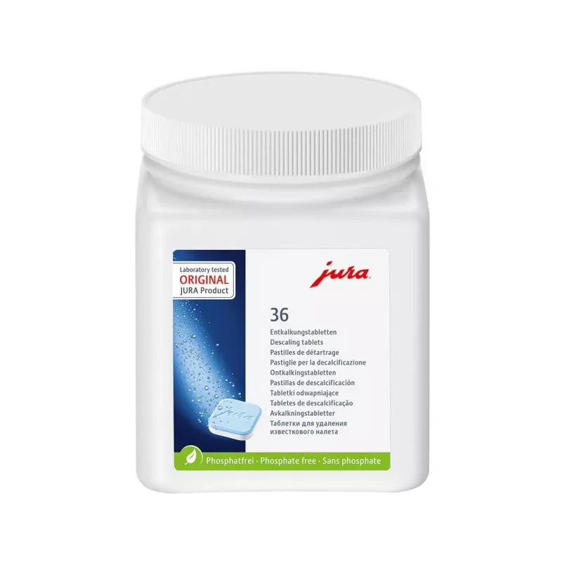 Entkalkungstabletten Jura Descaler 70751 für Kaffeemaschinen, 36 Tabletten im Kunststoffglas