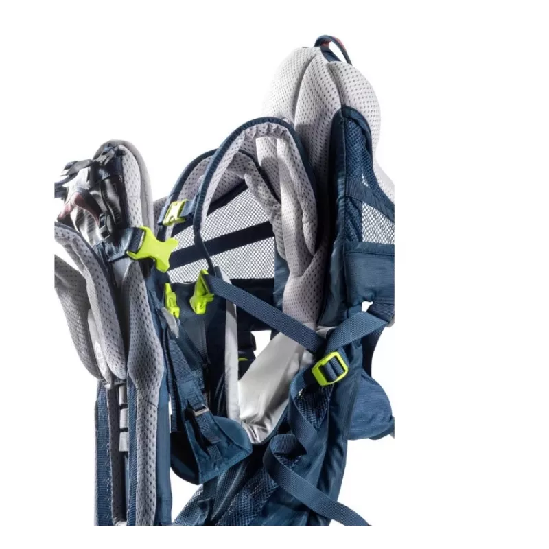 Baby-Trage-Rucksack DEUTER Kid Comfort Active — blau, Polyamid, bis 22 kg, Sonnenverdeck, Fußstütze, VariQuick, Lite Air