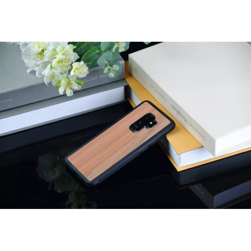 Smartphone-Hülle man and wood für Samsung Galaxy S9 Plus — Cappuccino Schwarz