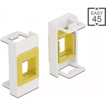 Keystone-Halter DeLOCK Easy 45 Modul 22,5 x 45 mm weiß gelb
