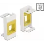 Keystone-Halter DeLOCK Easy 45 Modul 22,5 x 45 mm weiß gelb