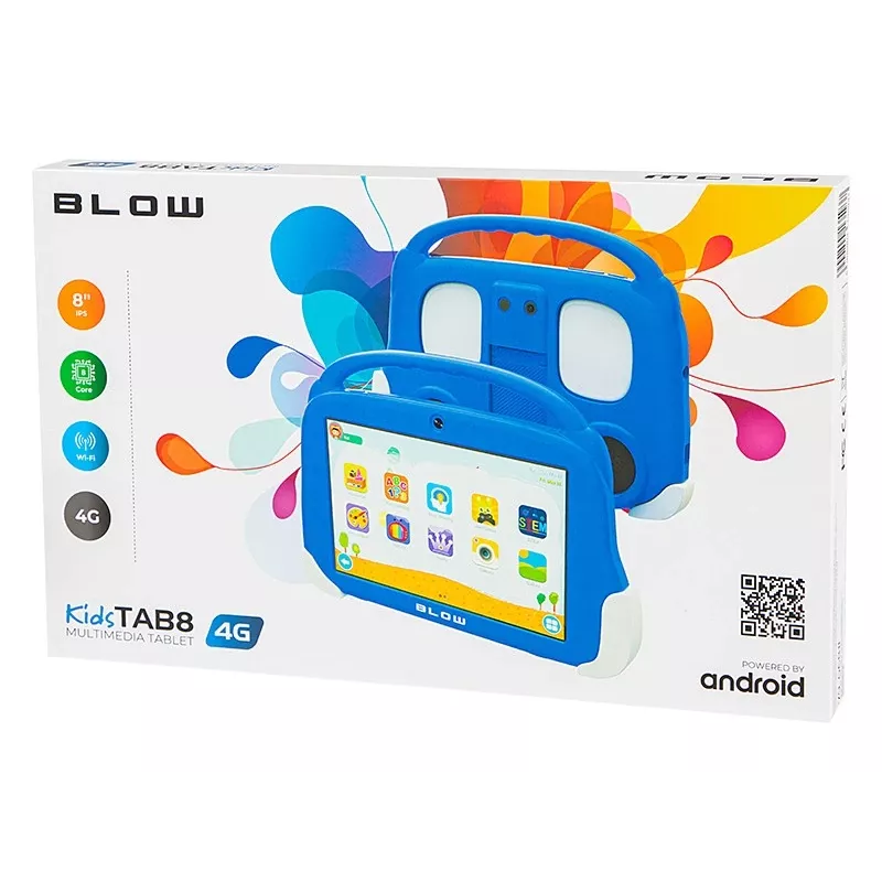Tablet BLOW KidsTAB8 8 Zoll IPS HD Android 12, 1,6 GHz Octa-Core T606, 4 GB RAM, 64 GB, LTE, MicroSD