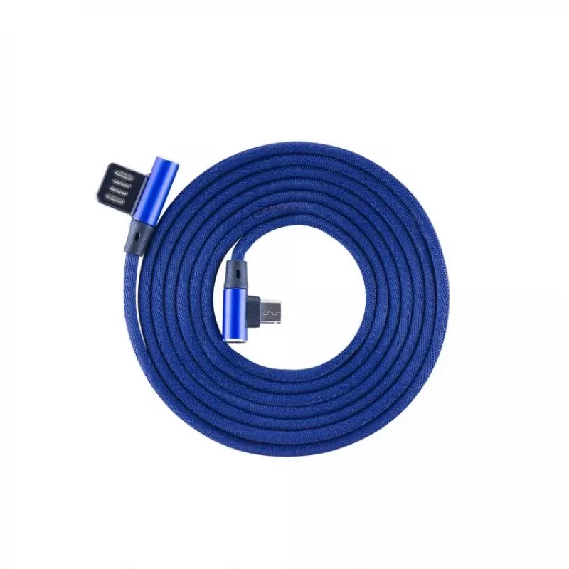 Sbox USB->Micro USB 90 M/M 1.5m USB-MICRO-90BL blueberry Blau