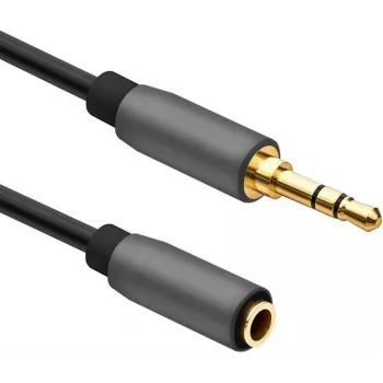 Audio-Verlängerungskabel helos 288712 – 3,5-mm-Klinkenstecker auf Klinkenbuchse, 1 m