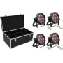 LED-Bodenfluter-Set EUROLITE SLS-7 HCL 4x mit Transportcase TDV-1