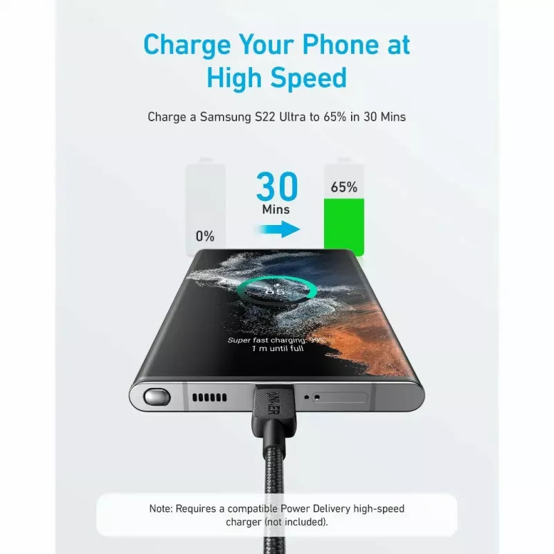 USB-Kabel Anker 322 1.8m USB C Schnellladung Datenübertragung