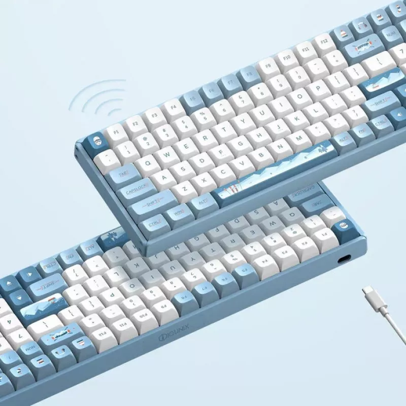 IQUNIX F97 Wintertide kabellose Gaming-Tastatur, RGB, MX Brown Switches, US