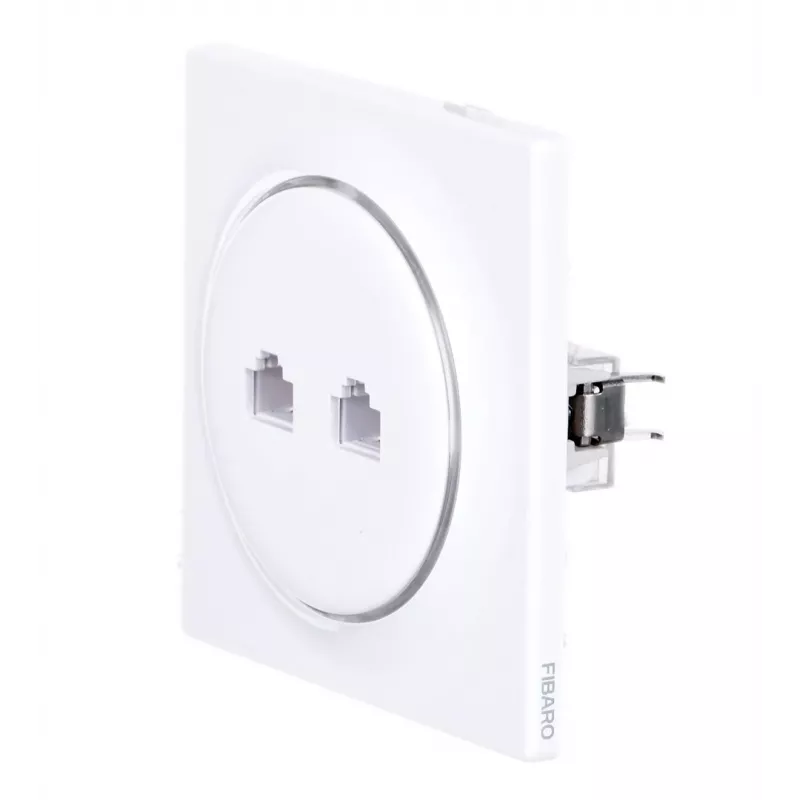 Fibaro Walli N Steckdose 2 x RJ-45 Weiß