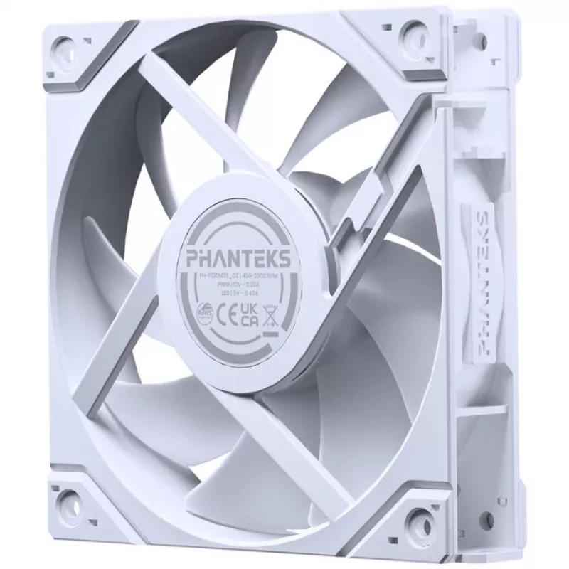 Phanteks M25 Gen2 120mm PWM ARGB Reverse-Blade-Lüfter - Weiß