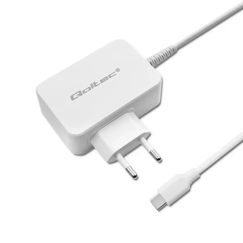 Netzteil QOLTEC 51039 65W AC-to-DC 220–240V 20.3V/3.25A Type C weiß, 1.7 m Kabel